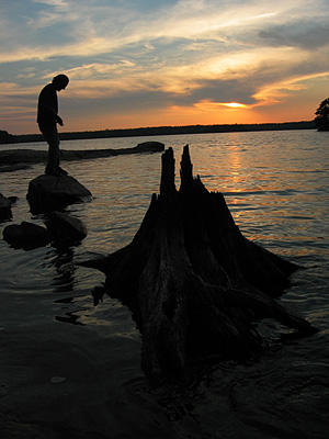 Artist Petrus Boots on Jacks Lake